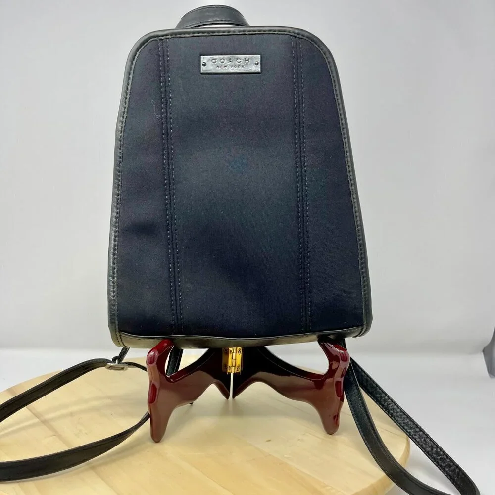 COACH  Vintage 1998 Black Neoprene Leather Small Backpack w/hangtag
